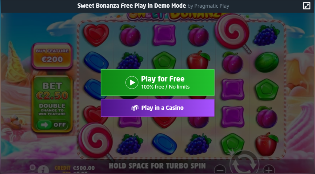 Sweet Bonanza demo bonus